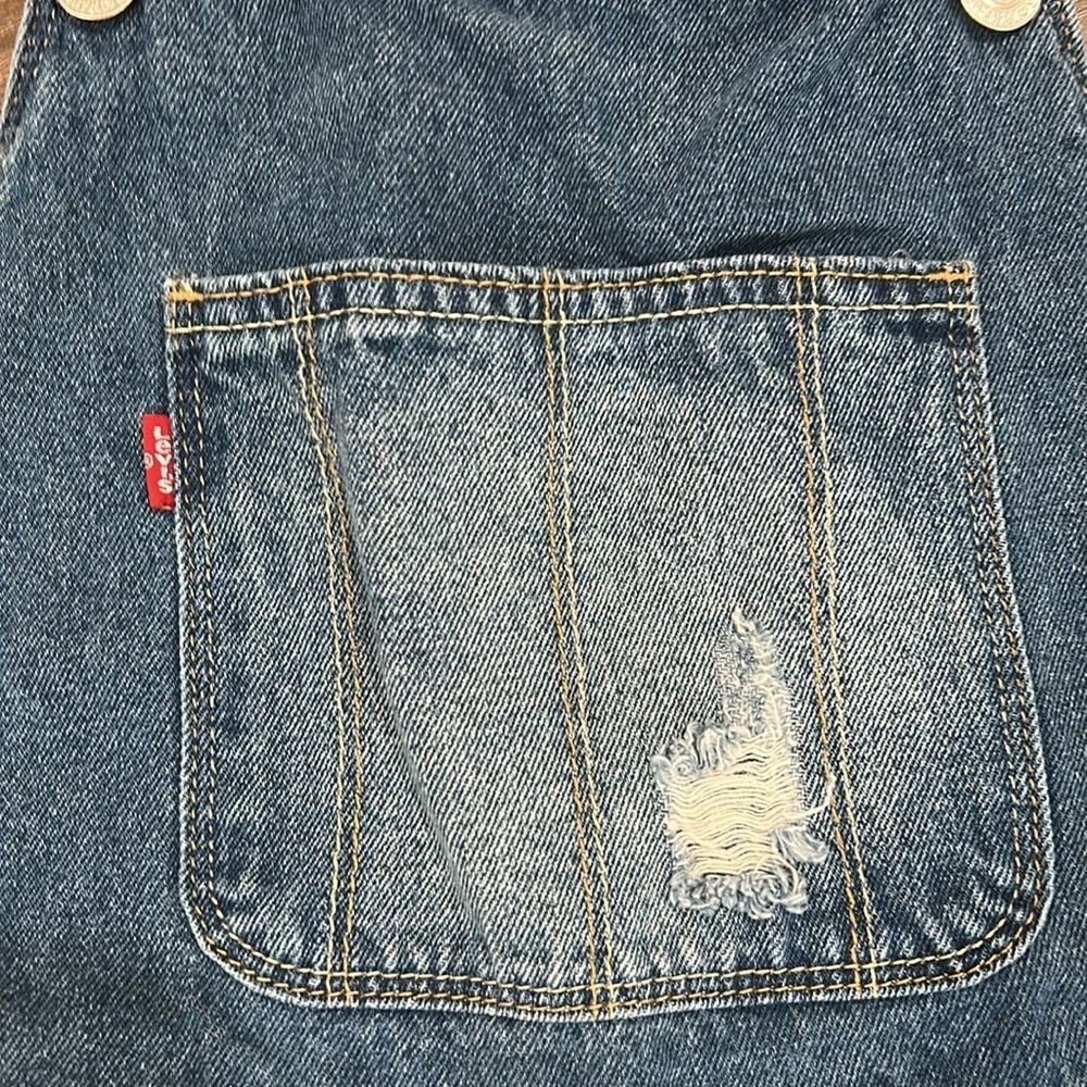 Levi’s Girls Denim Shortalls Size 16 Regular like new - Picture 2 of 12